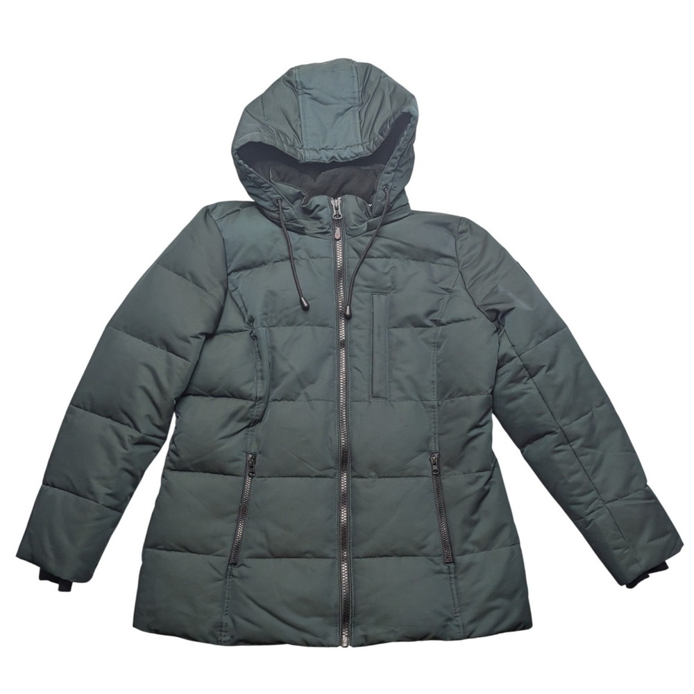 Arctic Expedition Puffer Jacket Women Small Green Down Hooded Parka Q5153RI